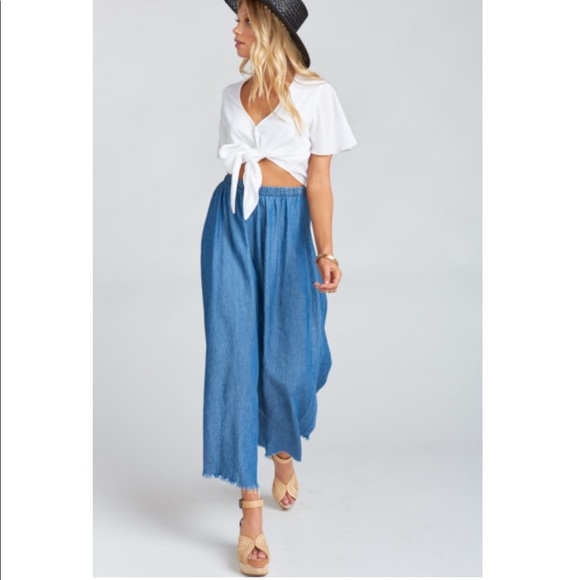 Show Me Your MuMu Pants - Show Me Your MuMu Explorer Pants In Dark Chambray